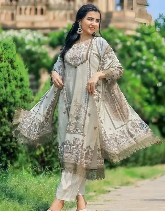 Ishani - Shantoon Grey Embroidered Salwar Kameez Set
