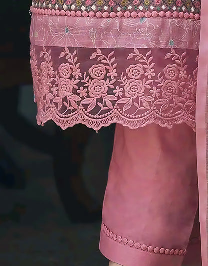 Zahra - Rosewood Elegance Cotton Suit